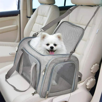 gris sac de transport chien 