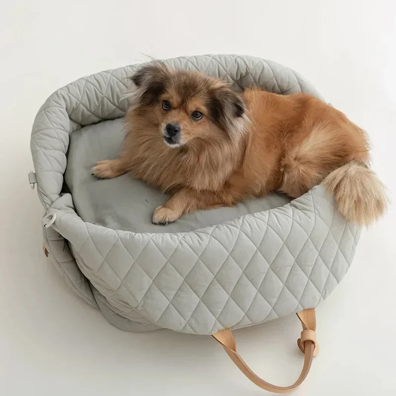 gris sac de transport chien