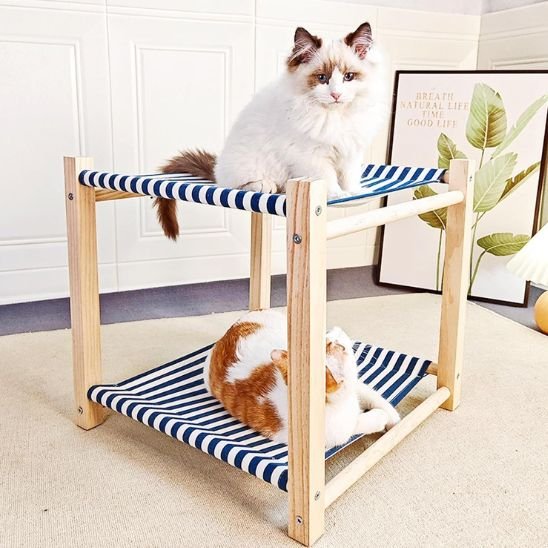 hamac pour chat bleu marine