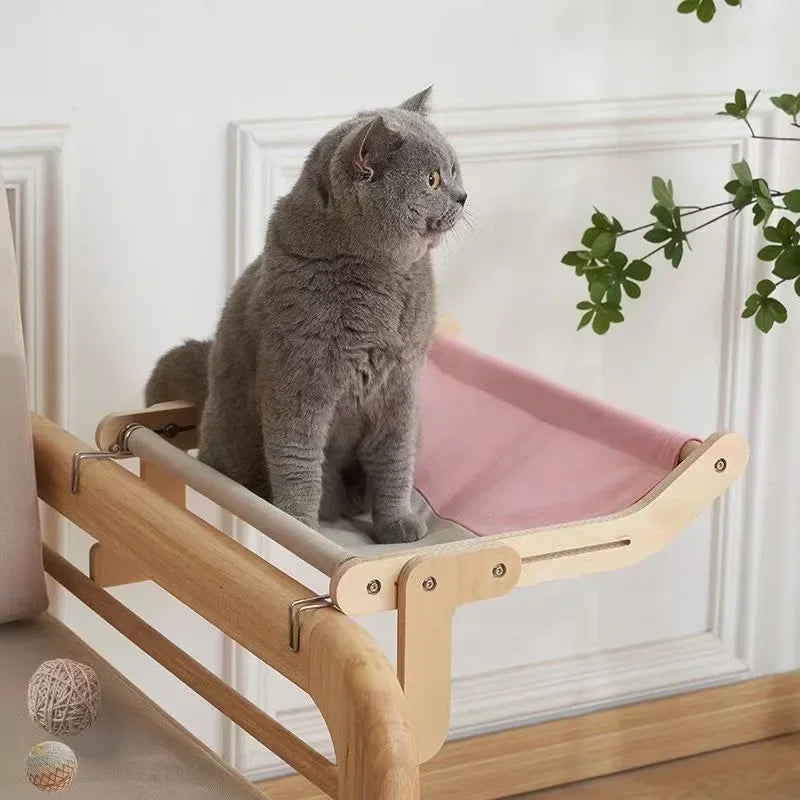 hamac pour chat rose gris