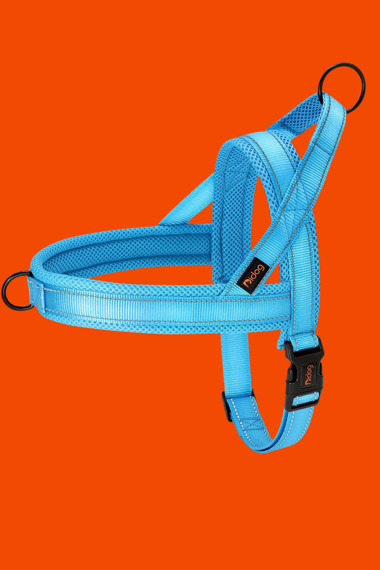 harnais chien anti traction bleu