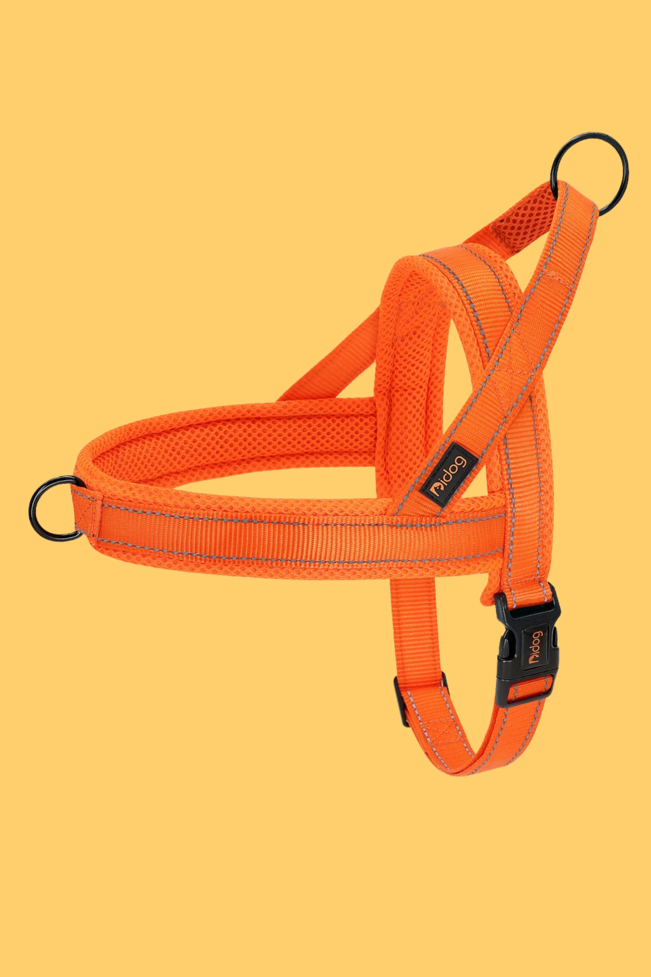 harnais chien anti traction orange