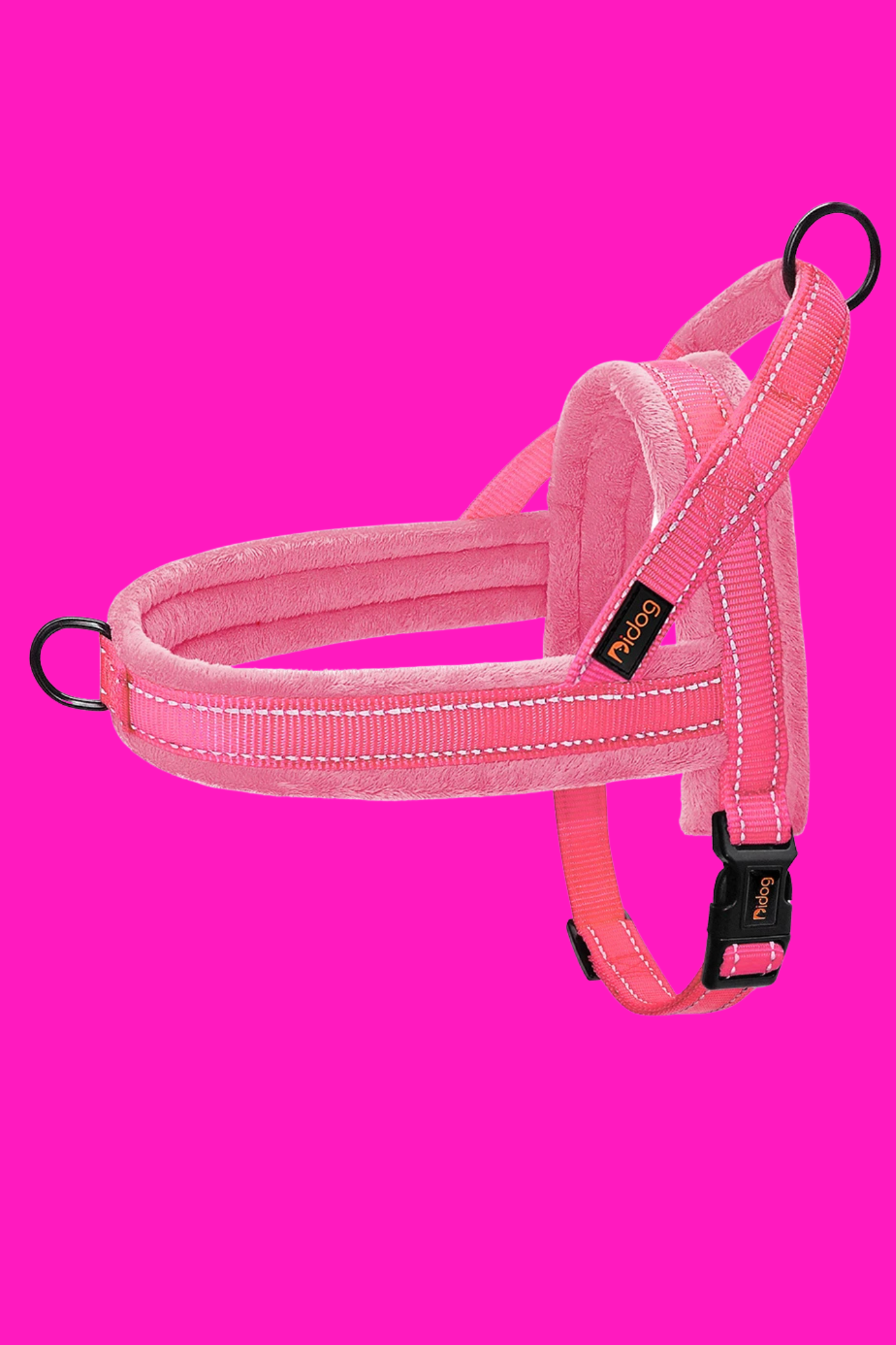 harnais chien anti traction rose