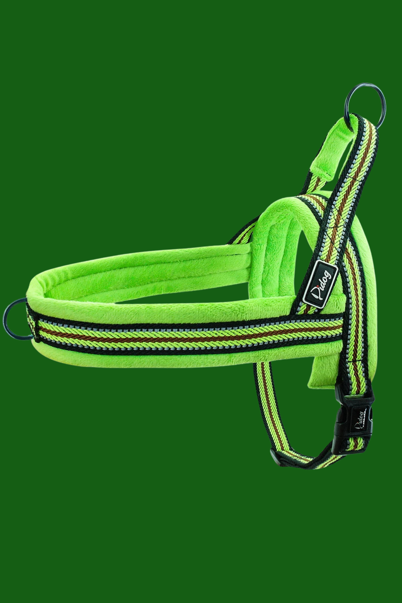 harnais chien anti traction vert