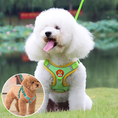 Harnais pour chien vert jaune