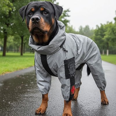 Imperméable pour chien​ gris Confort Pluie