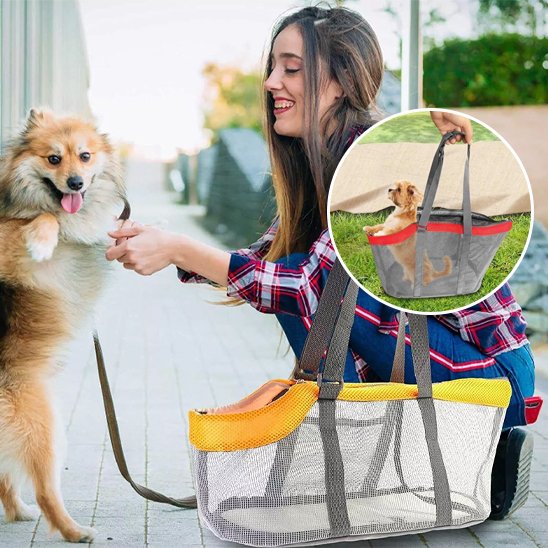 jaune Sac de transport pour chien
