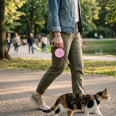 Laisse pour Chat rose Confort Sécurisé