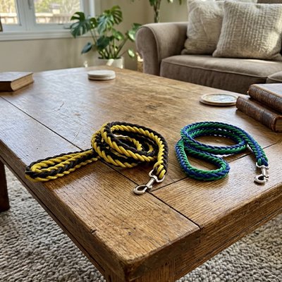 Laisse pour Chien bleu jaune