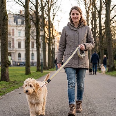 Laisse pour Chien jaune Robuste et Confortable