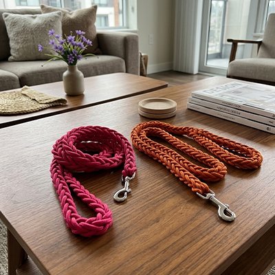 Laisse pour Chien rose orange