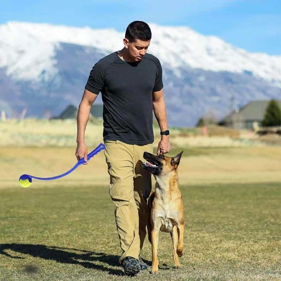 Lanceur de balle pour chien bleu Sans Fatigue