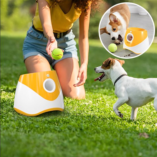 Lanceur de balle pour chien orange