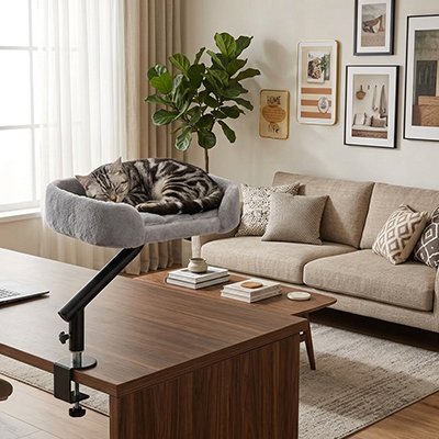 Lit pour Chat gris