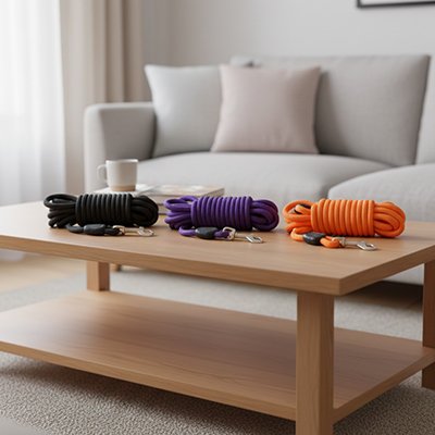 Longe pour Chien noir mauve orange