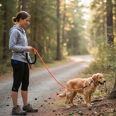 Longe pour chien orange