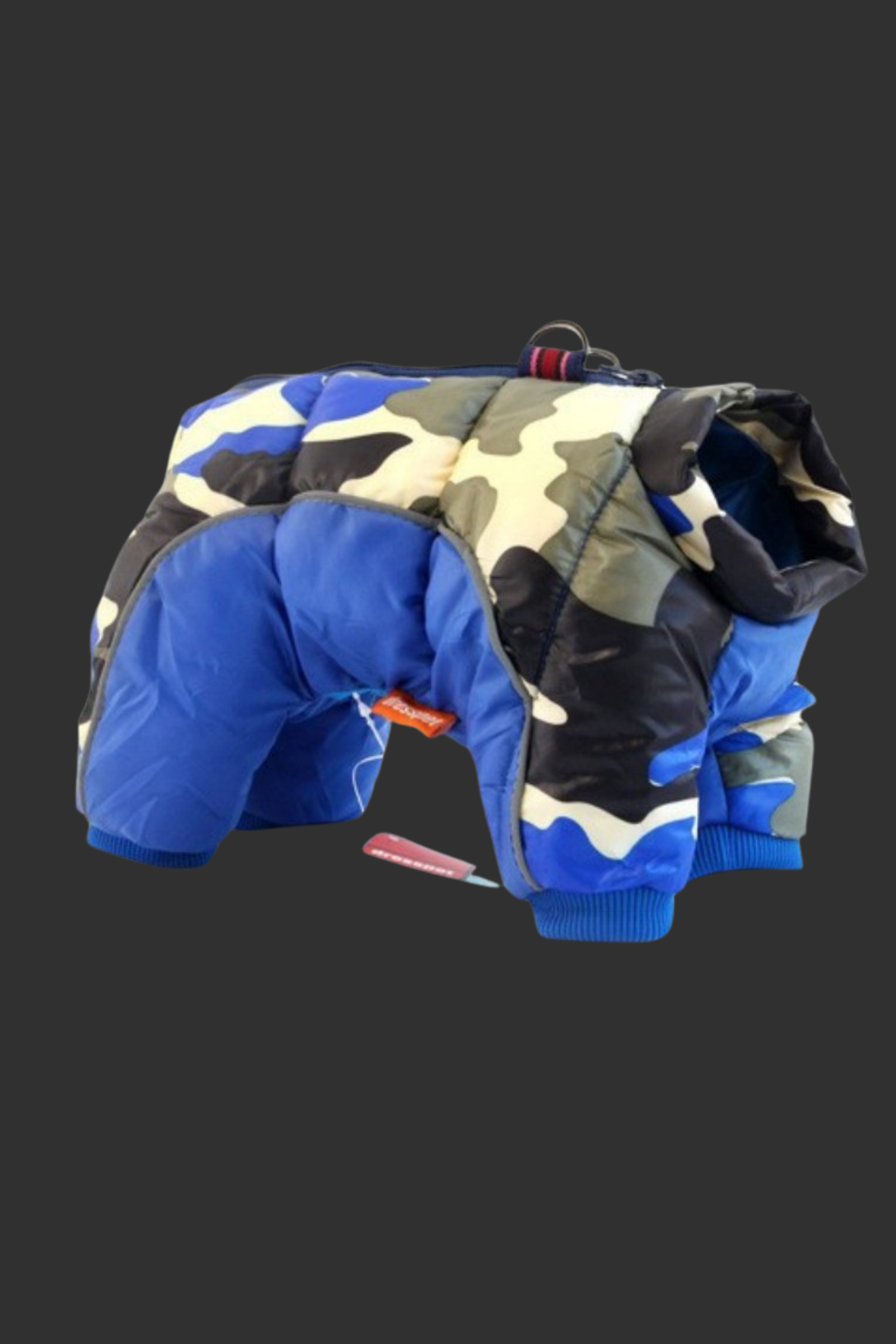 manteau pour chien noir bleu camouflage
