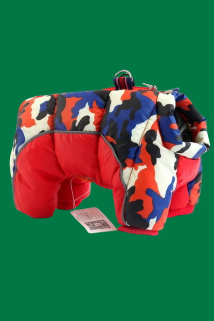 manteau pour chien rouge camouflage