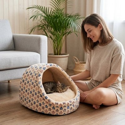 Niche pour Chat Confort Design beige
