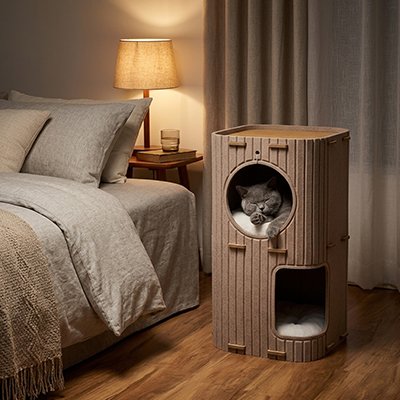 Niche pour  chat brun Refuge Douillet