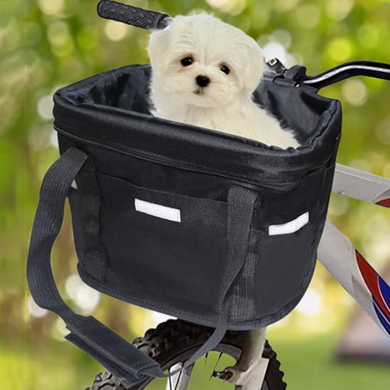 noir Panier velo chien Sécurisé Confortable