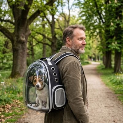 noir Sac a dos chien Confort et Sécurité