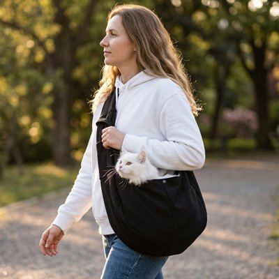 noir Sac de transport Chat