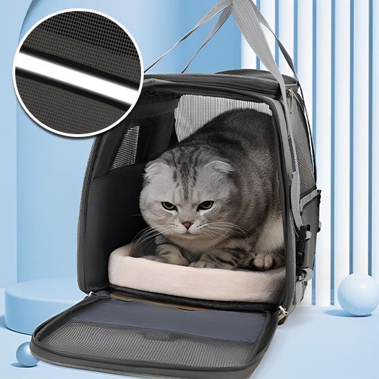 noir sac de transport pour chat