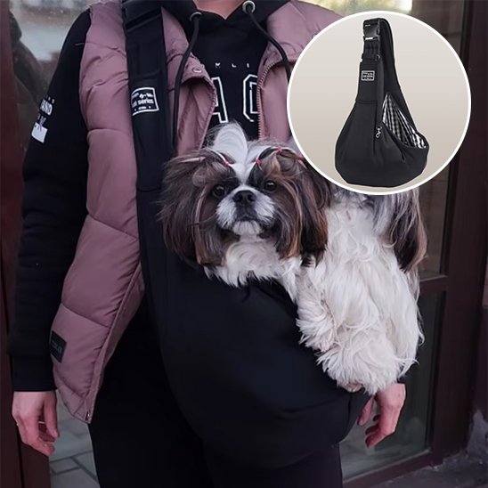 noir Sac de transport pour chien noir