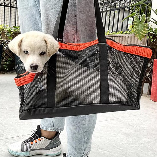 orange Sac de transport pour chien
