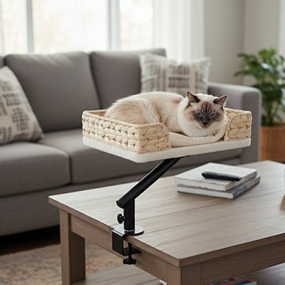 Panier beige Chat 