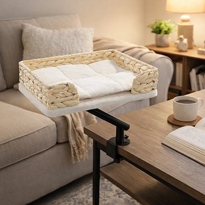 Panier Chat beige