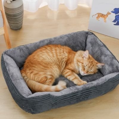 Panier chat gris design