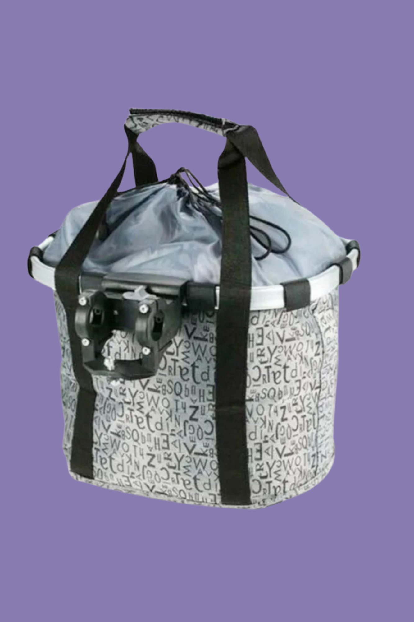 panier chien velo gris