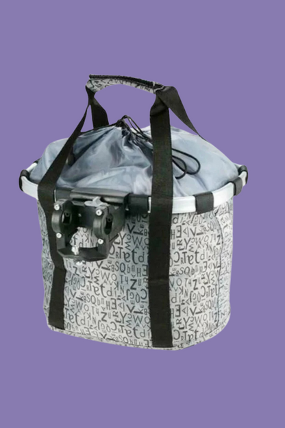 panier chien velo gris