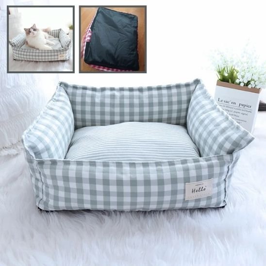 panier pour chat vert