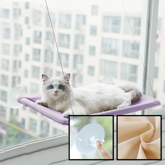panier pour chat violet