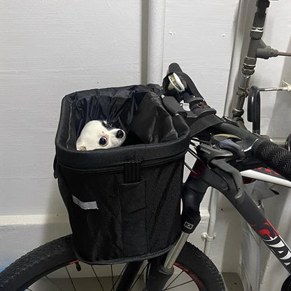 Panier velo chien noir Sécurisé Confortable