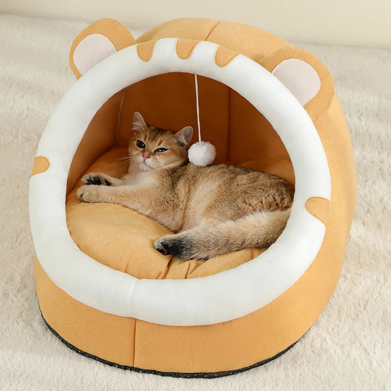 relax coussin chat jaune