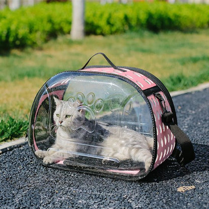 rose sac de transport pour chat