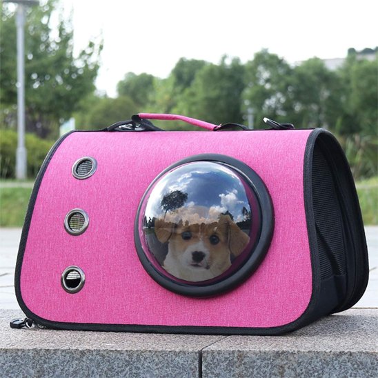 rose Sac de transport pour chien