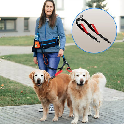 rouge double laisse pour chien