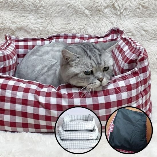 rouge panier pour chat