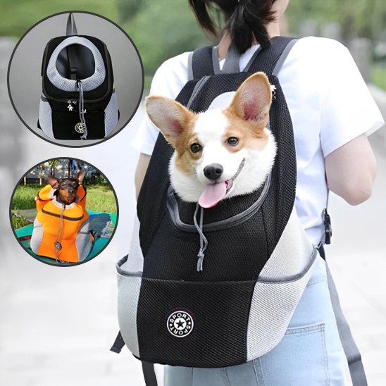 Sac à dos pour chien noir