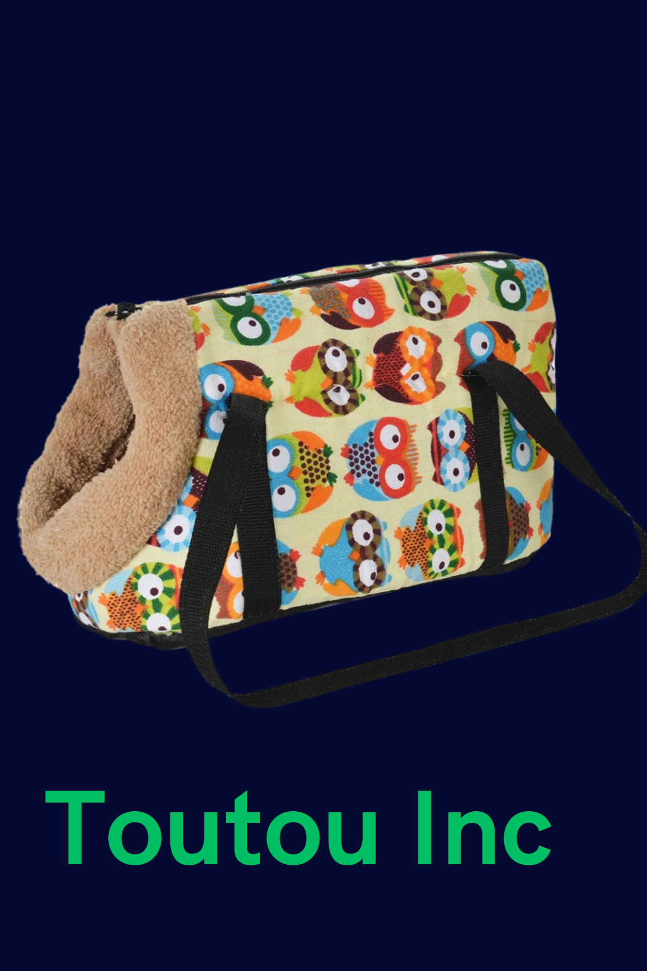 sac a dos chien avec fourrure hibou