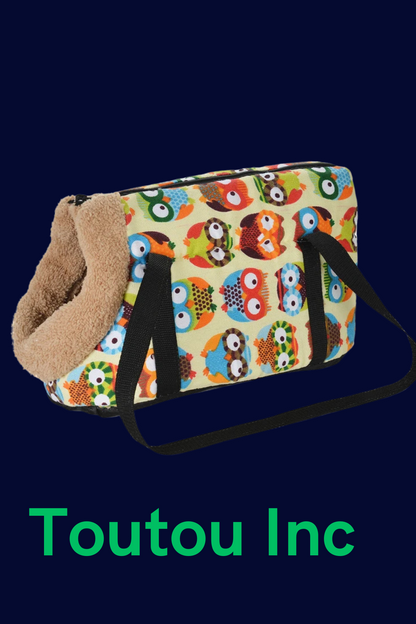 sac a dos chien avec fourrure hibou