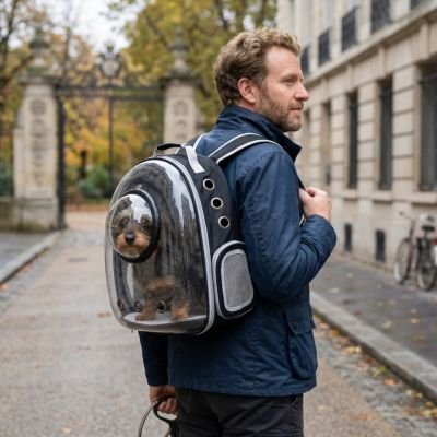 Sac a dos noir chien