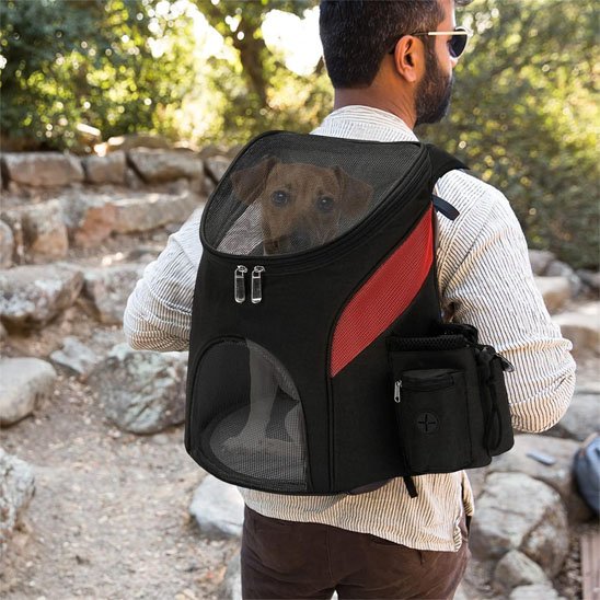 Sac à dos pour chien noir confort securite