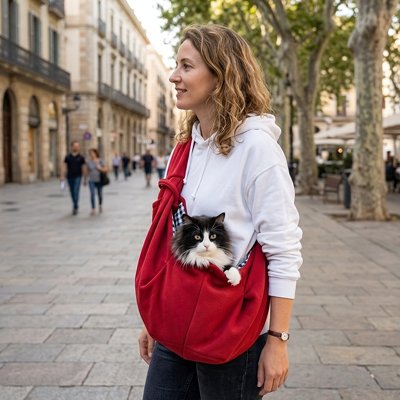 Sac de transport Chat rouge