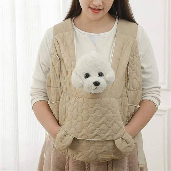 sac de transport chien khaki Confortable et sécurisé